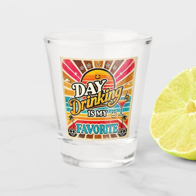 Copo De Shot Beber de Dia é Minha Favorita (Frente)