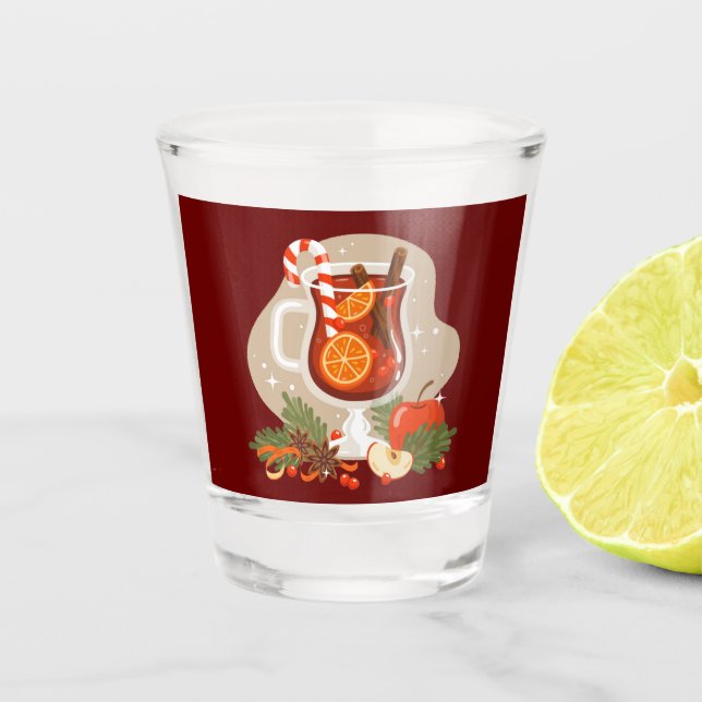 Copo De Shot bebida de Natal (Frente)