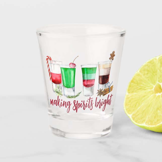 Copo De Shot Bebidas de Natal para Alegrar o Espírito (Frente)