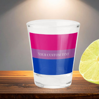 Copo De Shot Bebidas de texto personalizadas com bandeira bisse