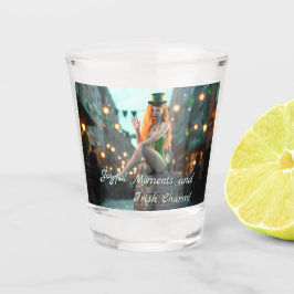 Copo De Shot Bela Dia de São Patrício Sentada em um barril