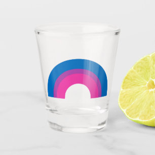 Copo De Shot Belo Orgulho Bissexual Bandeira Arco-Íris Negro