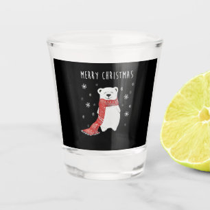 Copo De Shot Belo Urso Polar Feliz Natal Xmas