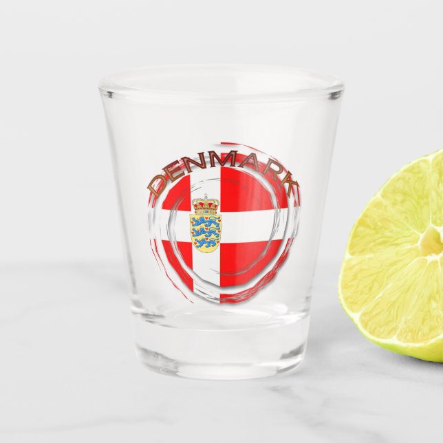 Copo De Shot Belo Vidro De Tiro Na Dinamarca! (Frente)