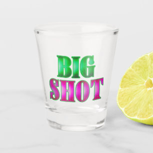 Copo de Shot “Big Shot” Verde e Rosa em Negrito
