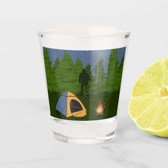 Copo De Shot BigFoot Acampando  (Frente)