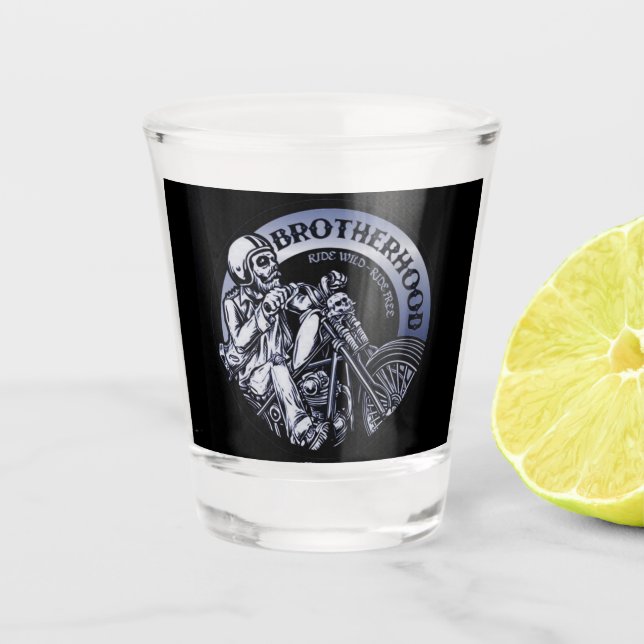 Copo De Shot Biker Brotherhood Black (Frente)