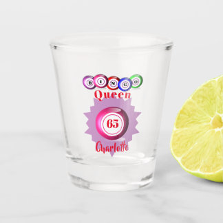 Copo De Shot Bingo Queen Funny Personalizado Aniversário