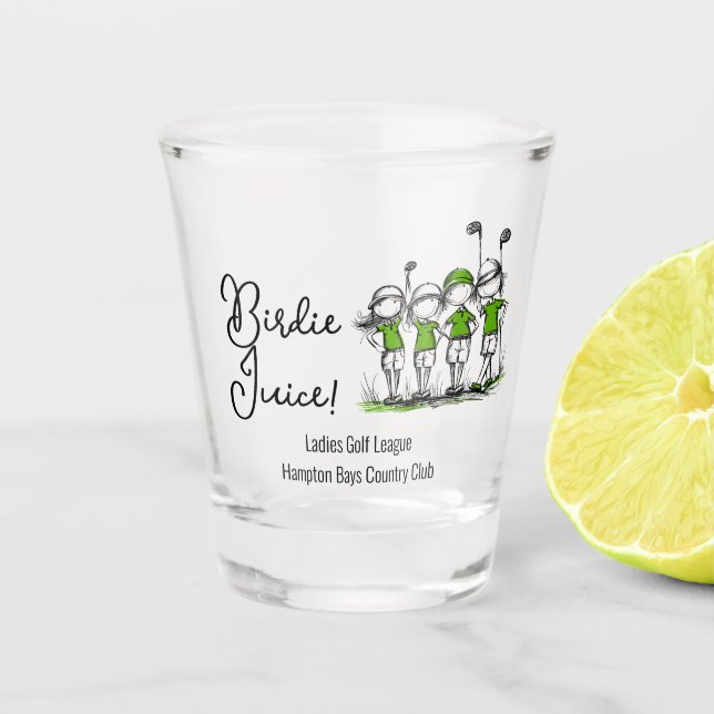 Copo De Shot Birdie Shot Glass, membro do clube de golfe das da (Frente)
