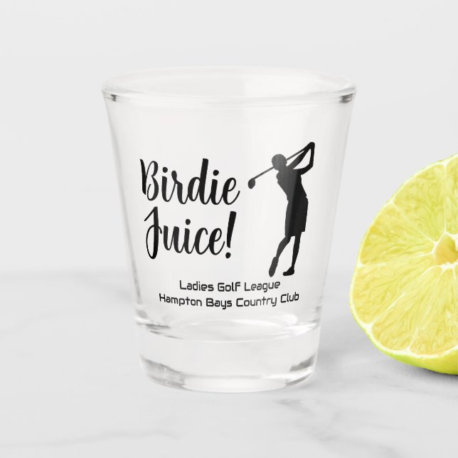 Copo De Shot Birdie Shot Glass, membro do clube de golfe das da (Frente)