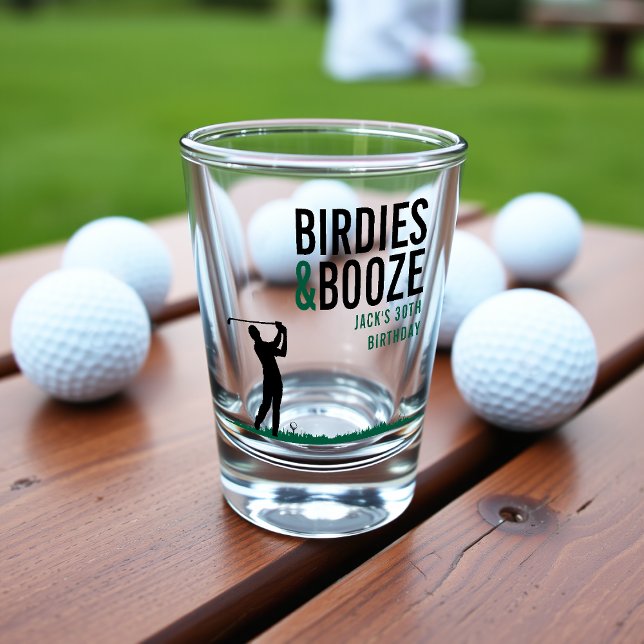 Copo De Shot Birdies & Booze Festa de Aniversário de Golfe Adul (Birdies & Booze Adult Golf Birthday Party Shot Glass
)