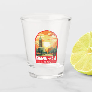 Copo De Shot Birmingham Alabama Viagem Art Emblem
