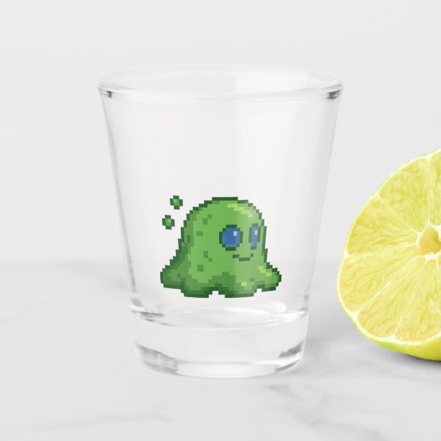 Copo De Shot Blob Retro de 8 bits (Frente)