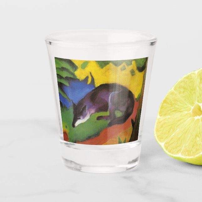 Copo De Shot Blue Fox (por Franz Marc) (Frente)