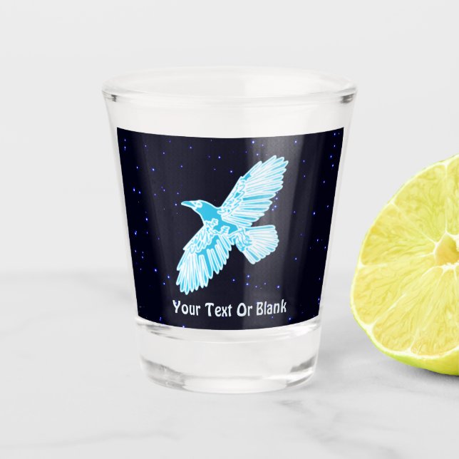 Copo De Shot Blue Raven Sobre Estrelas (Frente)