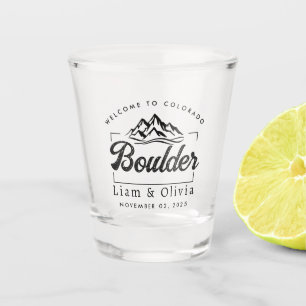 Copo De Shot Boder Colorado Wedding Minimalista Welcome