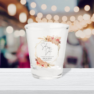 Copo De Shot Boho Floral   Terracotta Casamento Exceto Data