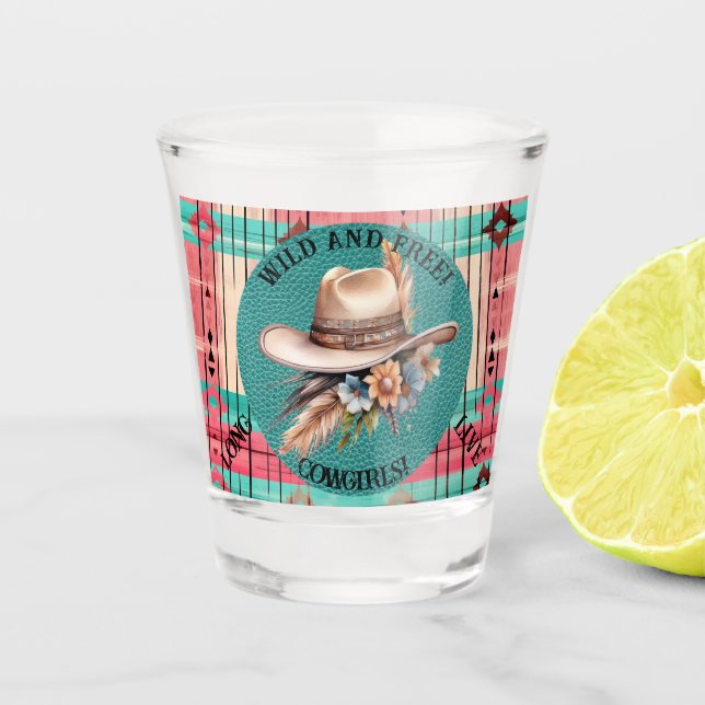 Copo De Shot Boho Wild e Tequila Livre (Frente)