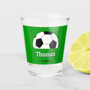 Copo De Shot Bola de futebol de nome personalizado, festa de fã