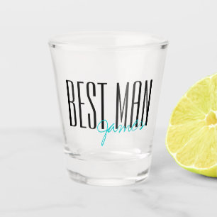 Copo De Shot Bold Letters "Melhor Homem" Festa de casamento Per