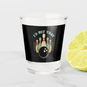 Copo De Shot Boliche Engraçada, T-Shirt, Eu Acertava Aquela T E