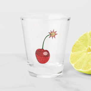 Copo De Shot Bomba de Cherry com brilho