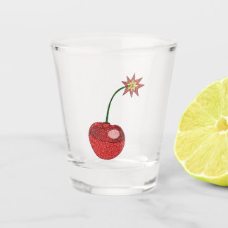 Copo De Shot Bomba de Cherry com brilho