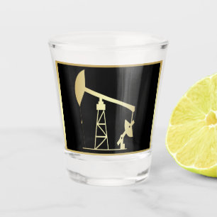 Copo De Shot Bomba de poço de petróleo Jack Black e ouro