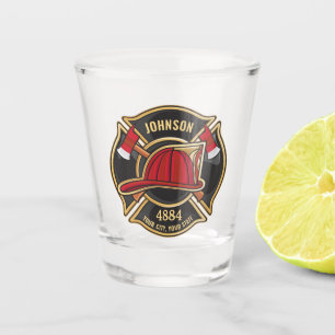 Copo De Shot Bombeiro NOME Bombeiro Resgate Corpo de Bombeiros