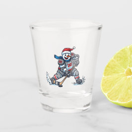 Copo De Shot Boneco de Neve Hóquei no Gelo Natal 2026 Feriado E