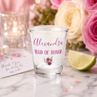 Copo De Shot Bonito Madrinha de casamento Roxa