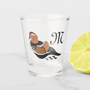 Copo De Shot Bonito Pato de Mandarim Nadando