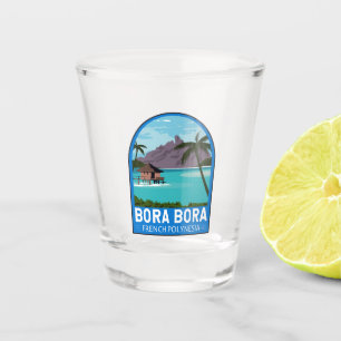 Copo De Shot Bora Bora French Polynesia Viagem Vintage Art