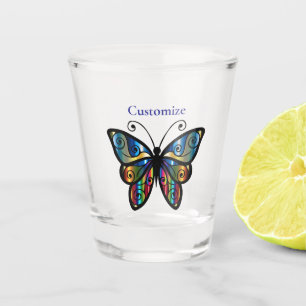 Copo De Shot Borboleta Colorida Thunder_Cove