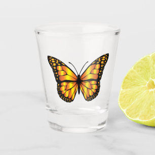 Copo De Shot Borboletas amarelas