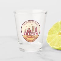 Boston Massachusetts Skyline Emblem