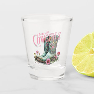Copo De Shot Botas Florais De Cowboy Vivas