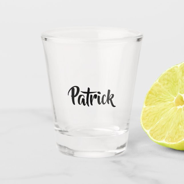 Copo De Shot Branco de nome personalizado (Frente)