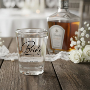 Copo De Shot Bride da caligrafia moderna ID1025