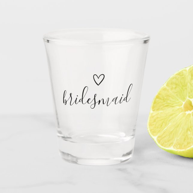 Copo De Shot Bridesmaid Gift | Nome de Script Personalizável (Frente)