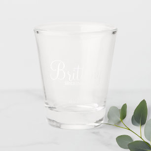 Copo De Shot Bridesmaids Personalizados de Script Moderno