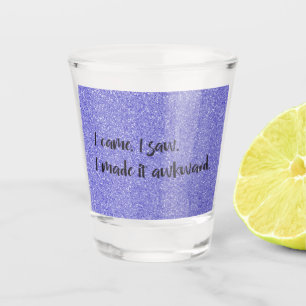 Copo De Shot Brilho Roxo Eu Fiz Um Vidro Desagradável
