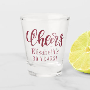 Copo De Shot Brinde a 30 anos de aniversário personalizado