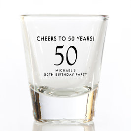 Copo De Shot Brindes aos 50 Anos Festa de Aniversário de 50 ano