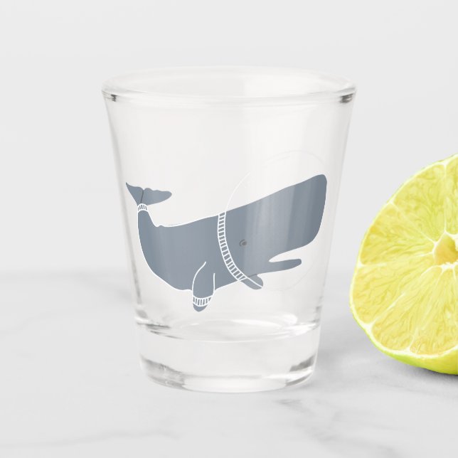 Copo De Shot Bronca azul, hipster, festa de feriado (Frente)