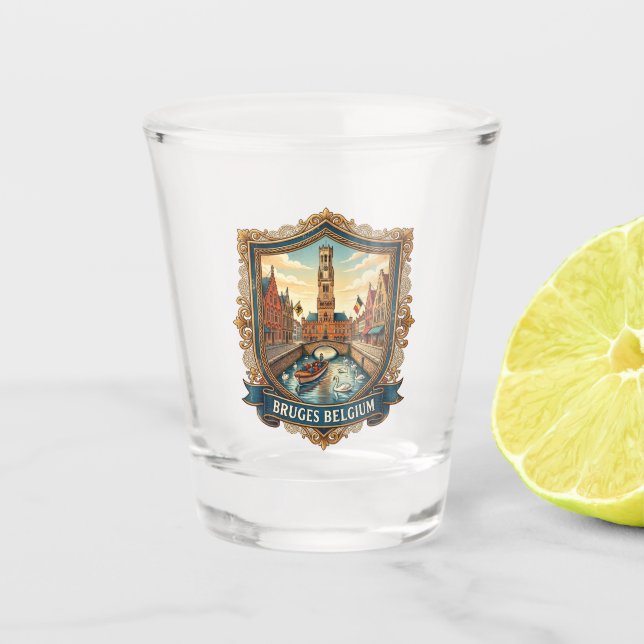 Copo De Shot Brujas Bélgica (Frente)