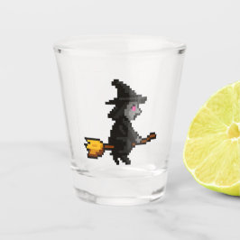 Copo De Shot Bruxa Retro de 8-bits