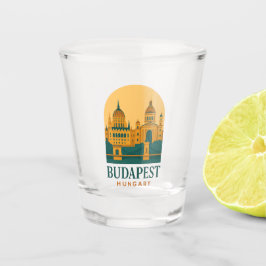Copo De Shot Budapest Hungria Viagem Antiga Cidade Retro