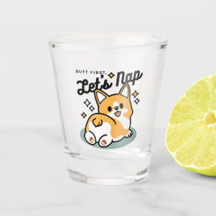 Copo De Shot Bumbum Primeiro, Vamos Nap - Bumbum Corgi Cute