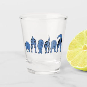 Copo De Shot Bumbuns de Cachorro Azul